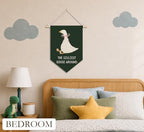 KDHTY Dark Green Goose Nursery Canvas Hanging Pennant Flag Banner, Funny the - Image 2