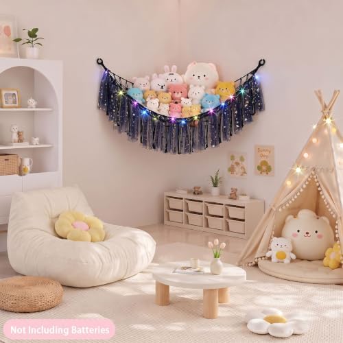 FIOBEE Stuffed Animals Net LED Light Toy Hammock - Image 2