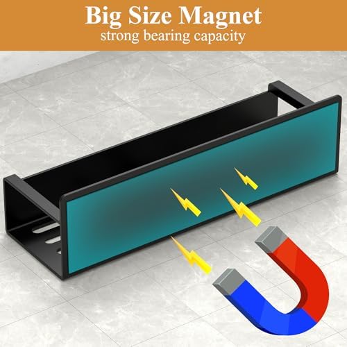HuggieGems 6 Pack Matt Black Magnetic Spice Rack Organizer - Image 3