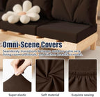 8Pcs Outdoor Cushion Covers, Stretch Patio Furniture Couch Chair Slipcovers - Image 4