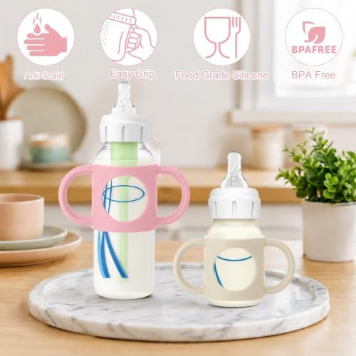 BUSOHA 2 Pack Silicone Sleeves for Dr. Brown's Narrow Baby Bottle - Image 3