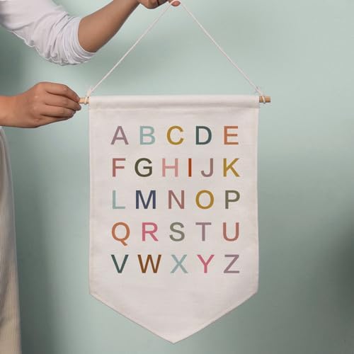 Rainbow Alphabet Banner Wall Hanging, ABC Educational Poster - Image 3