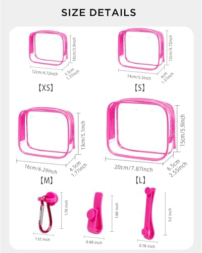 LETGO 4 PCS Clear Insert Bag for Bogg Bag, Beach Makeup Bag for Women - Image 2