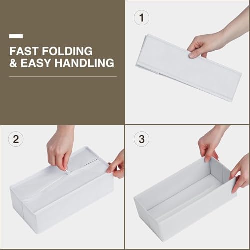 DIMJ Drawer Organizer Clothes, 18 Pack Dresser Organizer, Foldable Closet - Image 7