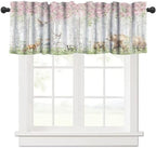 Forest Valance Curtain for Kitchen, Window Treatment Cartoon Nature Forest by LOMADIA