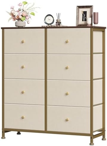 Sweetcrispy 8 Drawer Fabric Dresser, Tall Storage Tower by Sweetcrispy