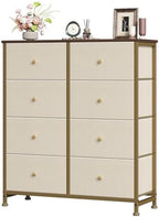 Sweetcrispy 8 Drawer Fabric Dresser, Tall Storage Tower by Sweetcrispy