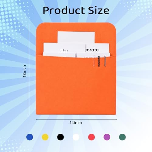 Orange Chair Pockets for Classroom 18 x 14 Inch Back Organizer Seat Pockets for - Image 3
