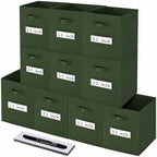 Storage Bins, Dark Green by Anyoneer