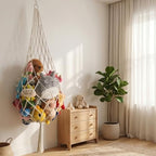 78 Inch Stuffed Animal Storage Net Corner Stuffy Hammock - Image 7
