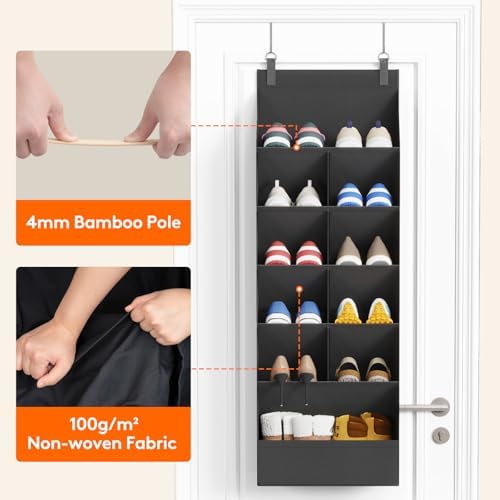 Lifewit 6 Tier Over the Door Shoe Organizer - Image 5