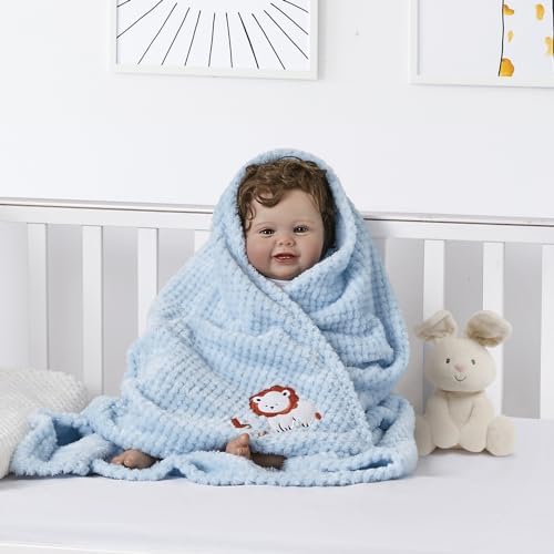 CREVENT 2Pcs 30''X40'' Cute Cozy Fluffy Warm Baby Blankets - Image 5