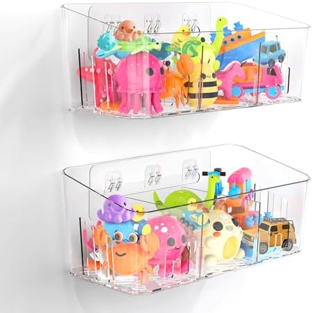 Bath Toy Storage 2 Packs, Large Bath Toy Holder by Lysam