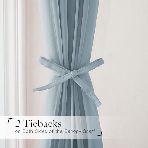 NICETOWN Stone Blue Kids Bed Canopy - Image 5