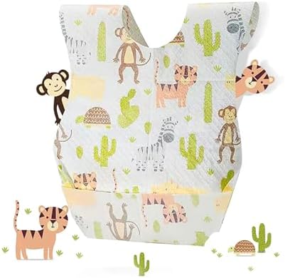 30/60pcs Baby Disposable Bibs-Individually Packaged, Leak Proof and Convenient by AIQIAOXIN