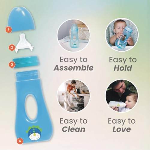 Avima 8 oz Easy Grip Baby Bottles w Medium Flow Nipples - Image 4