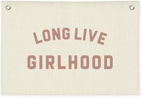 Long Live Girlhood Banner, Girls Baby Nursery Decor, Toddler Girl Room Decor by Wheatwin