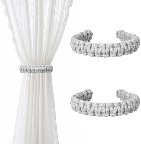 Ptwola 2 Pack Braided Curtain Tiebacks Boho Elegant Rustic Curtain Holdbacks by Unknown