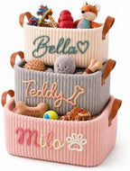 Personalized Dog Toy Basket by Kinlea