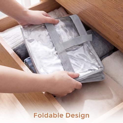 6 Pack Clear Storage Bags for Clothes, 45L Closet Organizers and Storage - Image 5