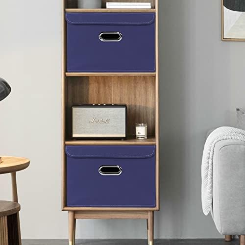 Linen Fabric Foldable Collapsible Storage Cube Bin Organizer Basket Fabric - Image 5