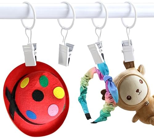 POVETIRE 30 Metal Rings Hooks Hanging Baby Headband Brackets Metal Clips - Image 6