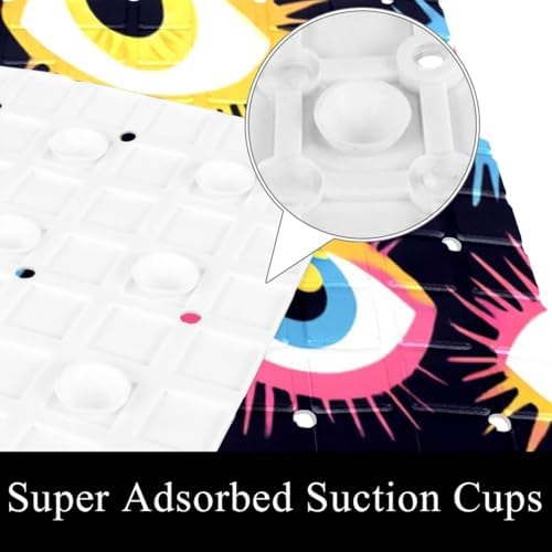 Bathtub Mat Non Slip 26.8x15.1In, Magic Evil Eyes Bath Mat - Image 3