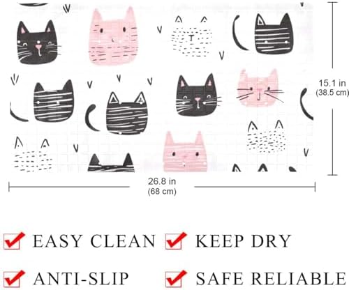 Non Slip Bathtub and Shower Mat 26.8x15.1 inch, Bath Mat - Image 4