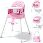 5 in 1 Foldable Baby High Chair, Convertible Highchair by BABHAMNESS