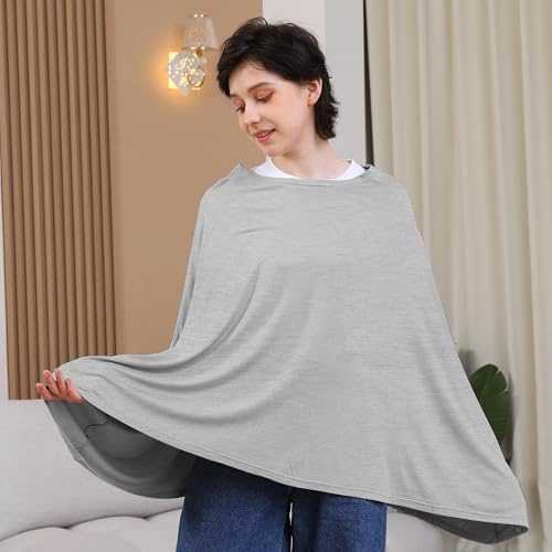 Seejoy Nursing Cover for Breastfeeding, 360°Full Coverage Nursing Poncho - Image 2