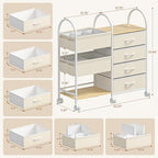 Baby Organizer and Storage Cart, 4-Tier Rolling Utility Cart - Image 2