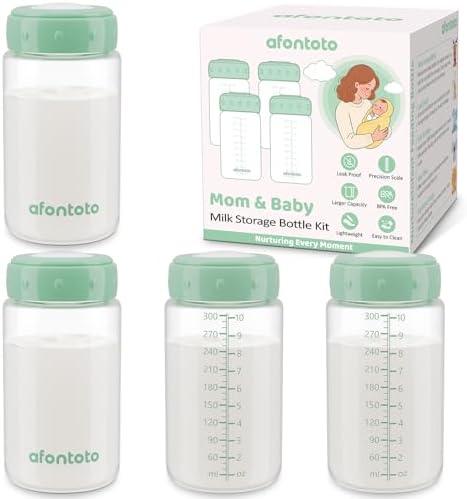 Natural Baby Bottles, BPA Free Breastmilk Storage Bottle by afontoto