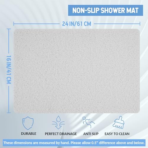 Hargiis Non-Slip Bathtub Mat, Anti Slip Shower Mat, Fast Drying Bathtub Mats - Image 2