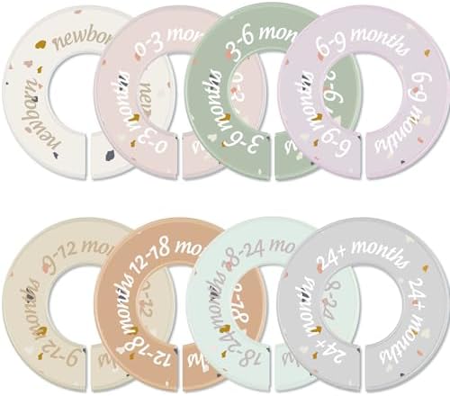 8 Pcs Infant Closet Dividers Nursery, Light Color by Unknown
