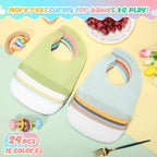 Mepase Silicone Bibs Waterproof Silicone Baby Bibs - Image 4