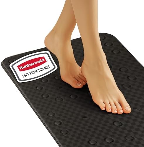 Rubbermaid Soft Foam Bath Tub Shower Mat, Non-Slip Tub Mat by Rubbermaid