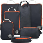 TRIPPED Travel Gear Large Compression Packing Cubes 7-Piece Set by TRIPPEDTravelGear