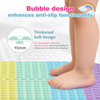 Silicone Push Pop Bath Mat – 33"x17.3" Extra Large Rainbow Bathtub Mat - Image 4