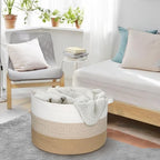 MEGASKET Extra Large Storage Basket, 22” X 22” X 14” Blanket Basket Living Room - Image 3