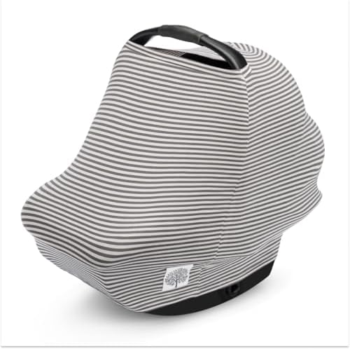 Parker Baby Co Multi-Use Cover: Carseat Cover, Nursing Cover: Pewter Stripe by ParkerBabyCo