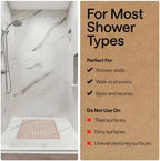 GORILLA GRIP Square Shower Stall Mat, Bathtub Floor Mat, 21x21 Beige - Image 6