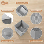 STORAGE MANIAC Storage Cubes, 13 Inch 6 Pack Collapsible Fabric Shelf Bins - Image 3