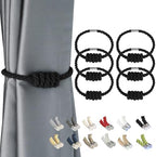BEL AVENIR Magnetic Cotton Curtain Tiebacks 6 Pack Hand-Woven Curtain Ties by BELAVENIR