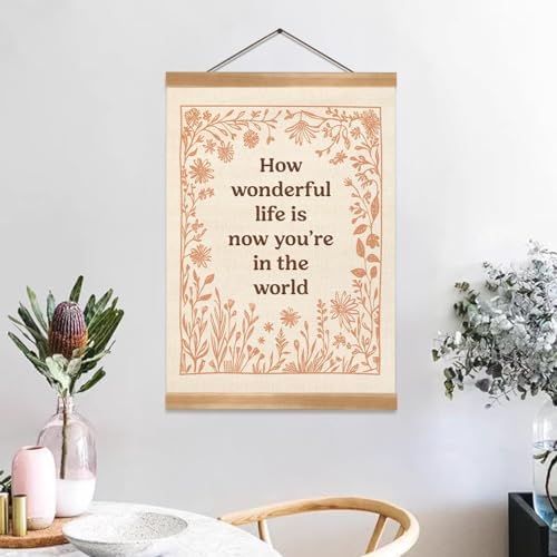 ZTGDA How Wonderful Life is Now Wall Art Decor, Boho Floral Wall Art Poster - Image 5