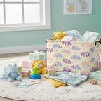 Kid Cute Rectangle Storage Basket Baby Toy Clothes Storage Bin Nursery Playroom - Image 4