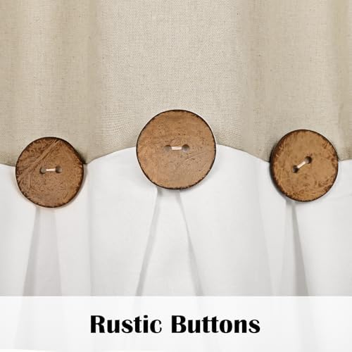 FRAMICS Farmhouse Valance Curtains, Boho Cotton Linen Kitchen Valance, Rustic - Image 4
