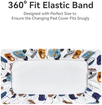 TILLYOU Changing Pad Cover Set in Soft Jersey Material - Image 6