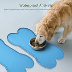 PWTAA Dog Food Mat Anti-Slip Silicone Dog Bowl Mat Thicker Pet Placemat - Image 3