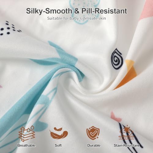 Baby Crib Sheets 2 Pack for Boys and Girls Fit for Standard Crib Toddler - Image 5