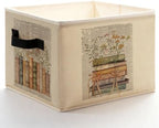 Vintage Floral Book Storage Bins Box by Unknown